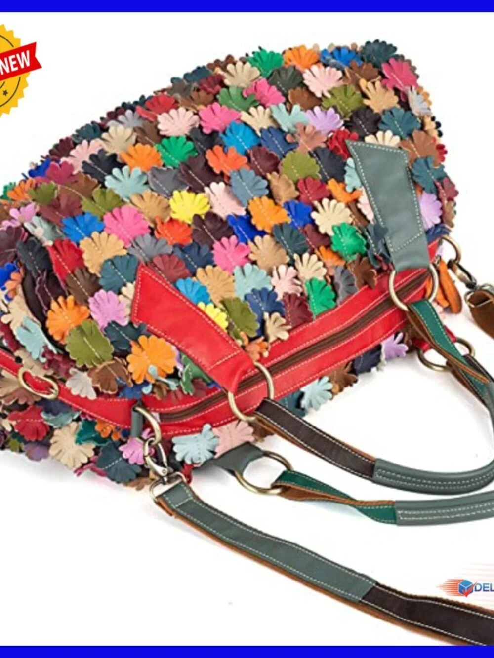 Leather Hobo Tote Shoulder Bag Adjustable Strap Zipper Closure
